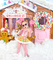 DELUXE Pink Sprinkle Gingerbread Romper