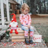 Pink & Red Heart Suckers Long Sleeve Leotard