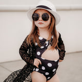 Classic Black & White Polka Dot One piece