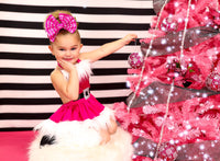 DELUXE Hot Pink Santa Baby Romper