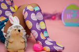 Colorful Purple Easter Eggs Knee High Socks