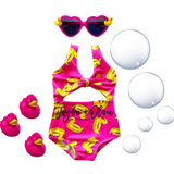 Hot Pink Rubber Ducky One piece