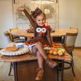 Kid's BROWN Rhinestone Tights