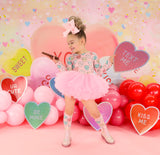 PINK Conversation Heart Long Sleeve Leotard