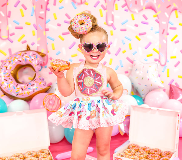 Cotton Candy DONUT Romper