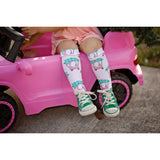 Pink Christmas Tykes Car Knee High Socks