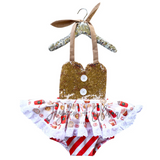 DELUXE Red Cup Gingerbread Romper