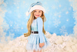 DELUXE Baby Blue Santa Romper