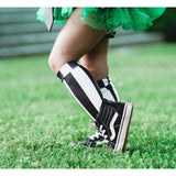 Black & White Stripe Knee High Socks