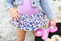 Purple Leopard Minnie Bloomer Skirt