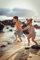 BOYS Black & White Checkered Shorts