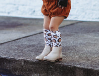 Brown Cheetah Knee High Socks