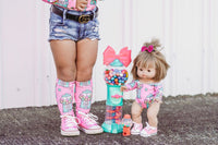 Pink Gumball Knee High Socks