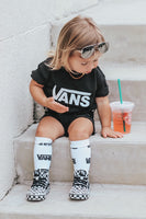 Black & White VANS Knee High Socks