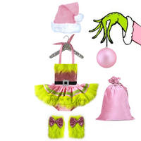 DELUXE Pink Mrs. Grinch Santa Romper