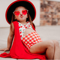 Cherry Gingham One piece