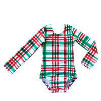 Red/Green Christmas Plaid Leotard