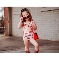 Black & Red Minnie Bows One piece