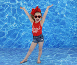 Beach Babe (Red Tank)