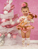 Light Pink Gingerbread Candy Cane Leotard