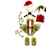 Sneaky Grinch Santa Suit Romper