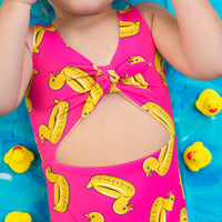 Hot Pink Rubber Ducky One piece