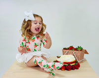 Strawberries + Gingham Knee High Socks