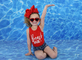 Beach Babe (Red Tank)