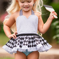 DELUXE Alice in Wonderland DIAMOND inspired Romper