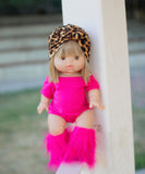 Hot Pink Faux Fur Minikane Leg Warmers