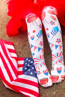 American Picnic Knee High Socks