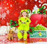 DELUXE Sequins GRINCH Santa Romper