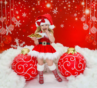 DELUXE Red Santa Baby Romper