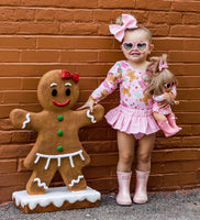 Baby Pink Gingerbread CandyLand Leotard