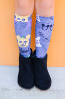 Grey Mickey Halloween Knee High Socks