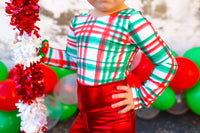 Red/Green Christmas Plaid Leotard