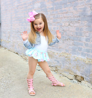 Baby Blue Shabby Chic Bloomer Skirt