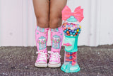 Pink Gumball Knee High Socks