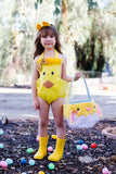 Sparkle Yellow Chick EASTER Romper