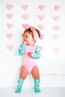 I Love You a Latte (TEAL) Knee High Socks