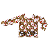 Red Cheetah Santa Top (Child)