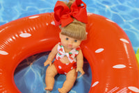 Strawberry Polka Dots MINIKANE Bathing Suit