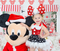 Faux Fur *Limited Edition* Black MINNIE Christmas Romper