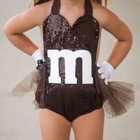 Brown M & M's inspired Romper