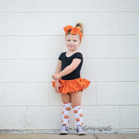 Black & Orange Tiny Dot Bloomer Skirt