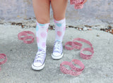 Watercolor Cotton Candy Knee High Socks