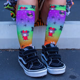 Ombre Mickey Halloween Knee High Socks