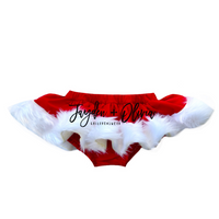 Red Santa FUR Trim Bloomer Skirt