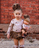 Tan Cheetah Santa Leotard