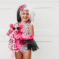 Half & Half HOT PINK Cruella Romper